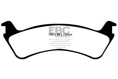 EBC 00-02 Ford Explorer Sport 4.0 2WD (Phenolic Pistons) Greenstuff Rear Brake Pads - DP61130