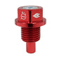NRG Magnetic Oil Drain Plug M14X1.5 Acura/Honda/Mazda/Mitsubishi - Red - NOP-100RD