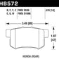 Hawk 02-04 Honda Civic Si / 99-08 Acura TL DTC-60 Race Rear Brake Pads - HB572G.570