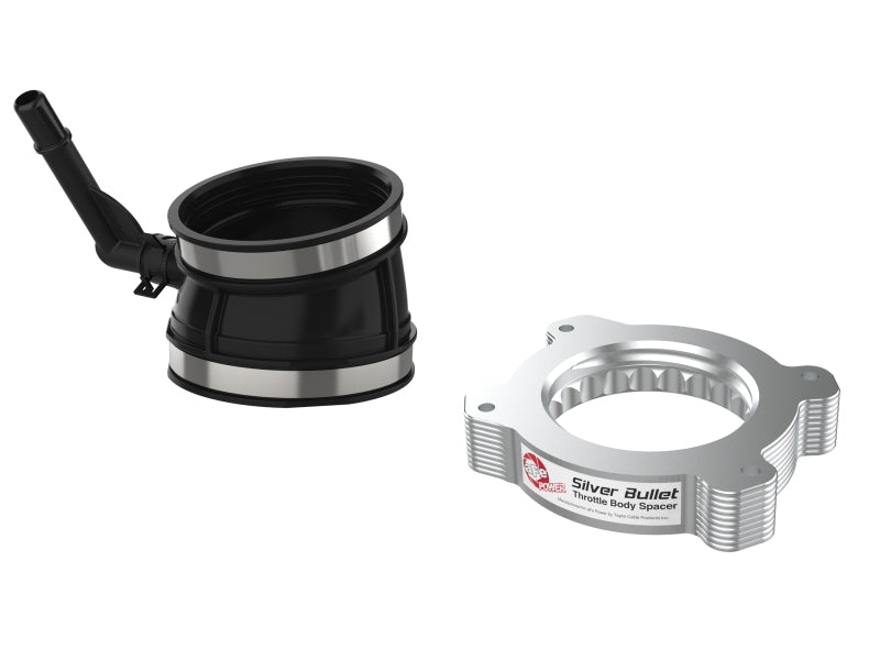aFe 2020 Vette C8 Silver Bullet Aluminum Throttle Body Spacer Works w/ Factory Intake Only - Silver - 46-34017