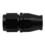 DeatschWerks 10AN Female Swivel Straight Hose End PTFE (Incl 1 Olive Insert) - Anodized Matte Black - 6-02-0858-B