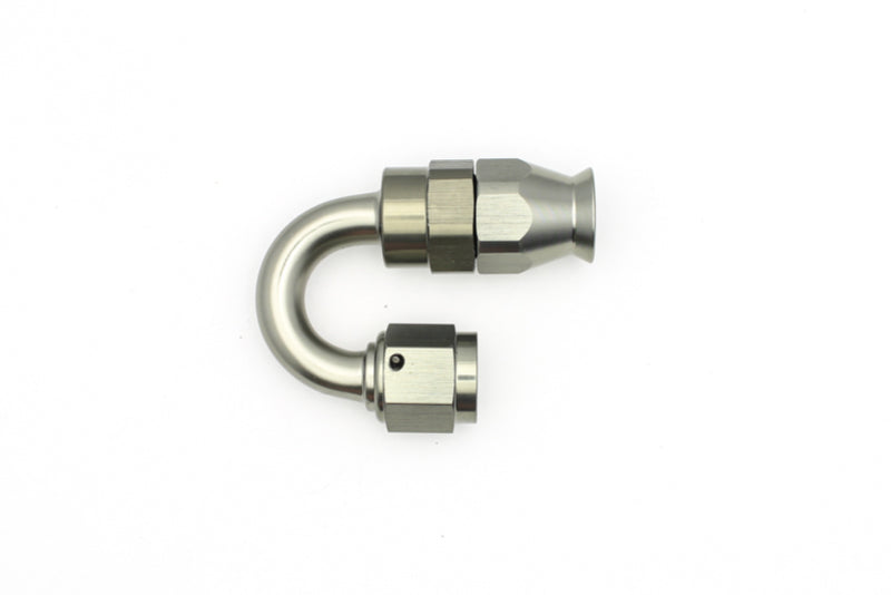 DeatschWerks 6AN Female Swivel 180-Degree Hose End PTFE (Incl. 1 Olive Insert) - 6-02-0853