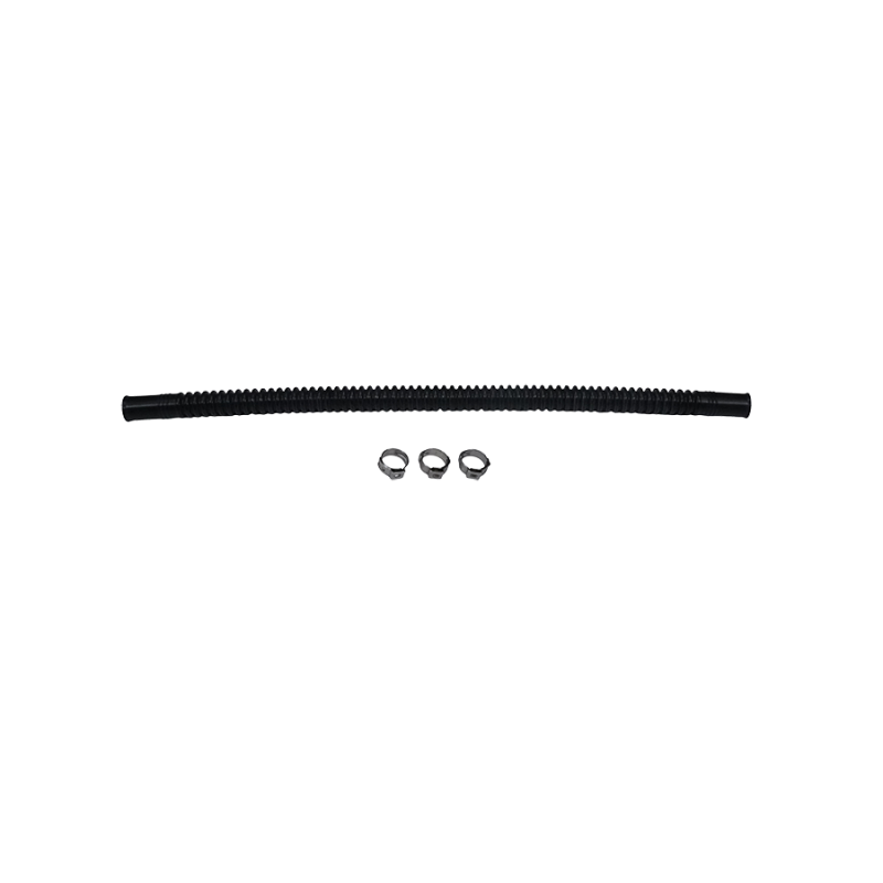 Deatschwerks Convoluted Tubing 300mm Length x 8mm ID Side 1 x 8mm ID Side 2 - Black - 9-CT-12-516