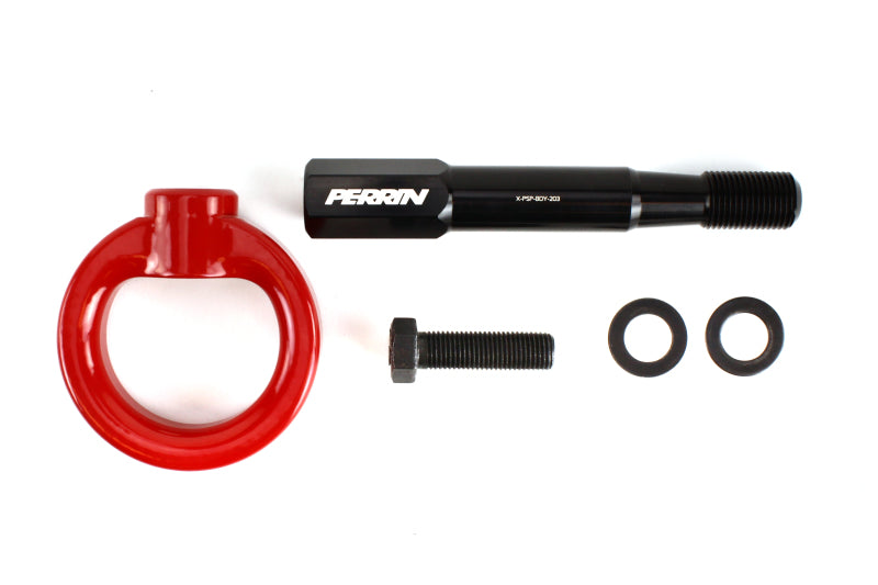 PERRIN 15-17 Subaru WRX & STI / 13-17 Crosstrek / 12-16 Impreza Tow Hook Kit (Front) - Red - PSP-BDY-232RD