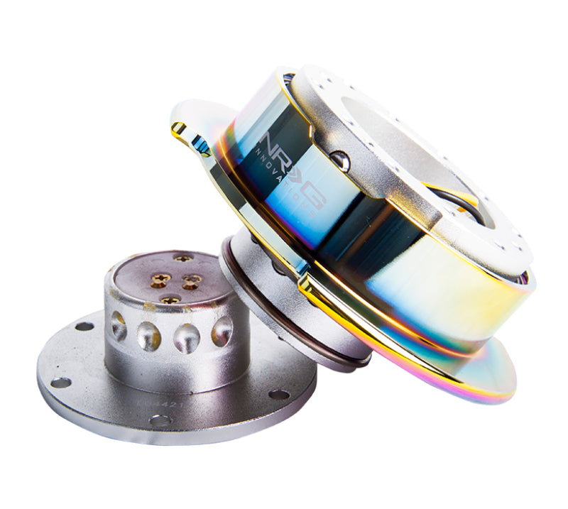 NRG Quick Release Gen 2.5 - Silver Body / Neochrome Ring - SRK-250SL/MC