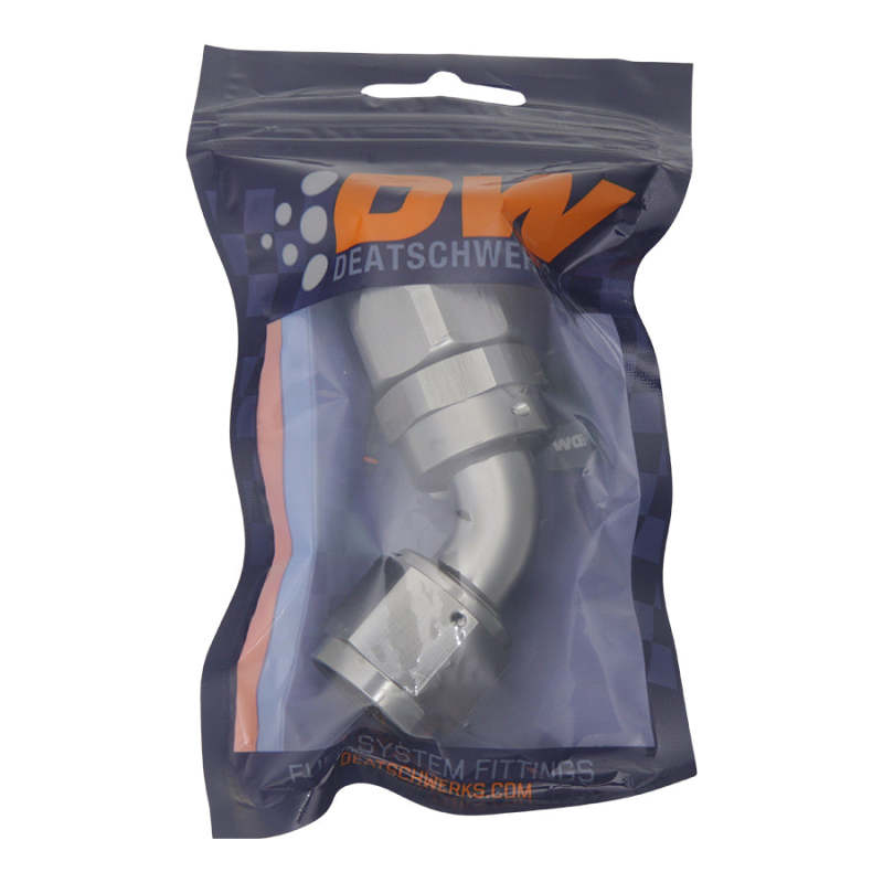 DeatschWerks 10AN Female Swivel 60-Degree Hose End CPE - Anodized Titanium - 6-02-0825