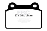 EBC 08-16 Mitsubishi Lancer Evo 10 2.0 Turbo (1 piece rotor) Bluestuff Rear Brake Pads - DP51985NDX