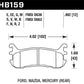 Hawk 97-02 Ford Escort (Inc. LX/Sport) / 94-03 Mazda Miata DTC-60 Race Rear Brake Pads (D636) - HB159G.492