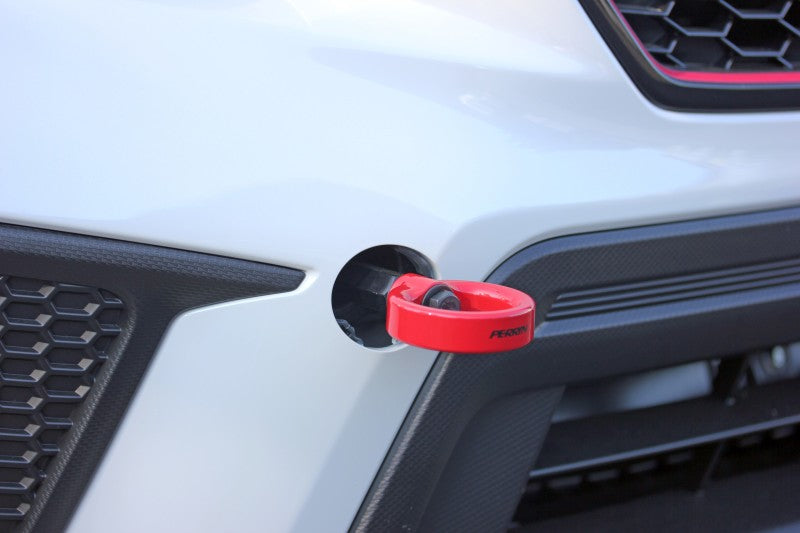 PERRIN 18-21 Subaru WRX & STI / 13-25 BRZ / 17-20 Toyota 86 Tow Hook Kit (Front) - Red - PSP-BDY-235RD
