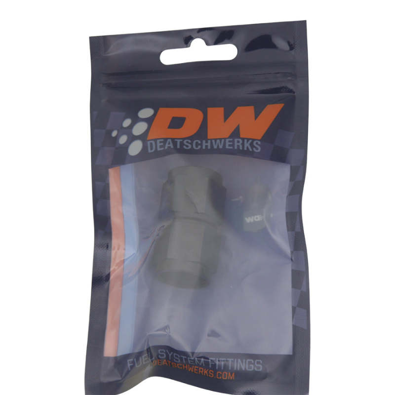 DeatschWerks 8AN Flare Female Swivel to 8AN Flare Female Swivel - Anodized Matte Black - 6-02-0210-B
