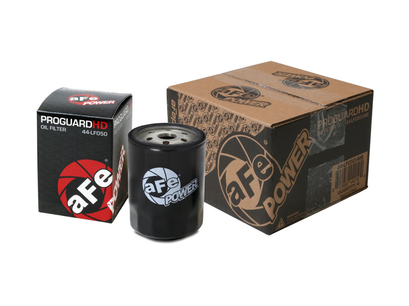 aFe 91-94 Nissan NX L4 2.0L/05-09 Lotus Elise L4 1.8L Pro GUARD HD Oil Filter - 4 Pack - 44-LF050-MB