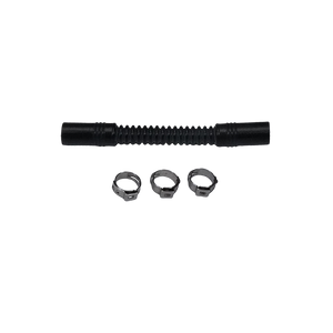 Deatschwerks Convoluted Tubing 100mm Length x 8mm ID Side 1 x 8mm ID Side 2 - Black - 9-CT-4-516
