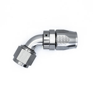 DeatschWerks 10AN Female Swivel 60-Degree Hose End CPE - Anodized Titanium - 6-02-0825