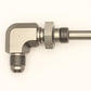 DeatschWerks 6AN Male Flare To 5/16in. Male Barb Bulkhead Adapter 90-Degree (Incl. Nut) - 6-02-0712