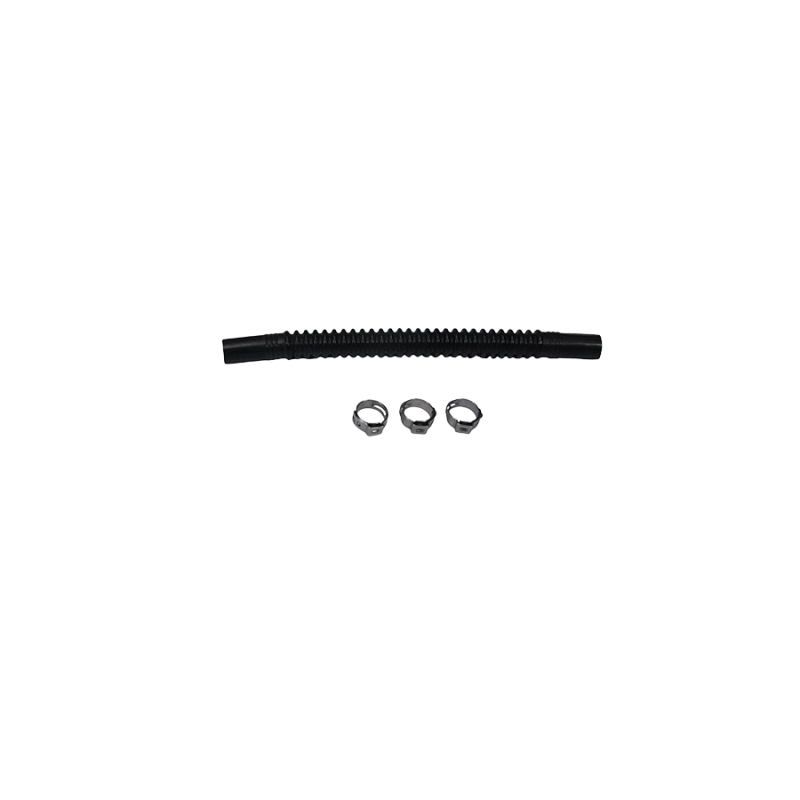 Deatschwerks Convoluted Tubing 150mm Length x 8mm ID Side 1 x 8mm ID Side 2 - Black - 9-CT-6-516