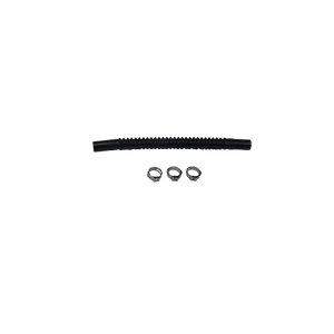 Deatschwerks Convoluted Tubing 150mm Length x 8mm ID Side 1 x 8mm ID Side 2 - Black - 9-CT-6-516