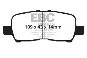 EBC 05-09 Buick Allure (Canada) 3.6 Ultimax2 Rear Brake Pads - UD999