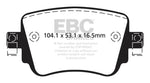 EBC 15-21 Volkswagen GTi 2.0 Turbo Ultimax2 Rear Brake Pads - UD1779