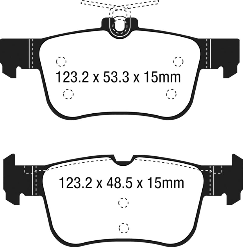 EBC 15+ Ford Edge 2.0 Turbo FWD Ultimax2 Rear Brake Pads - UD1833