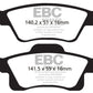 EBC 11+ Dodge Durango 3.6 Ultimax2 Rear Brake Pads - UD1498