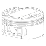 CP Piston & Ring for Ford 2.3L EcoBoost - Bore 87.mm - Dish -7.0cc - Stroke 94.0mm - Single - SC7543-1