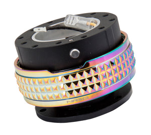 NRG Quick Release Kit - Pyramid Edition - Black Body / Neochrome Pyramid Ring - SRK-210BK/MC