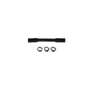 Deatschwerks Convoluted Tubing 100mm Length x 10mm ID Side 1 x 10mm ID Side 2 - Black - 9-CT-4-38