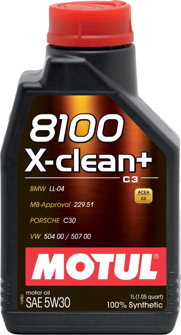 Motul 8100 X-Clean+ 5W-30 100% Synthetic Engine Oil - Revzone