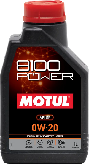 Motul 8100 Power 0W-20 100% Synthetic Engine Oil