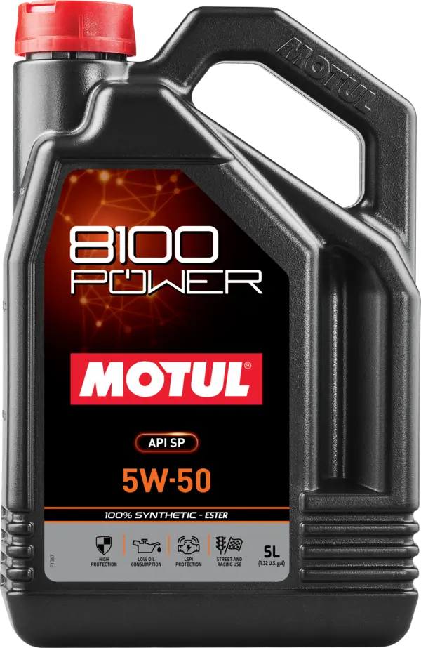 Motul 8100 Power 5W-50 100% Synthetic Engine Oil - Revzone