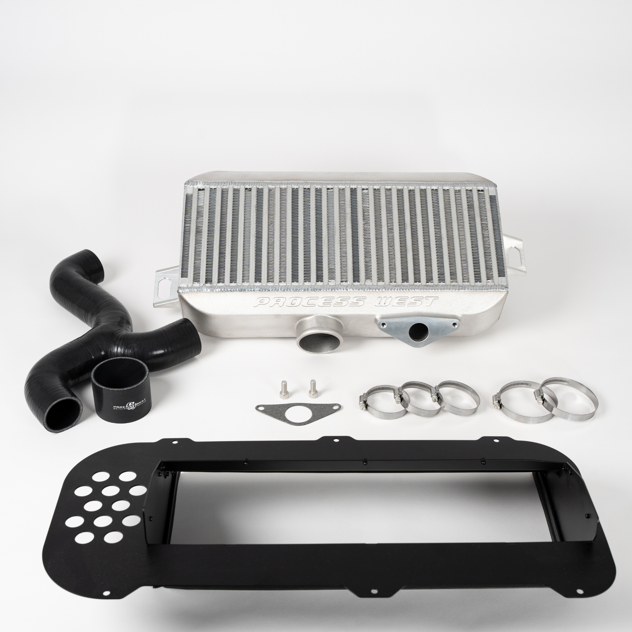 Process West Top Mount Intercooler Kit Silver for Subaru Forester XT SG 03-08 (Stock Scoop)