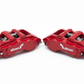 Red Alcon brake calipers pair with complete logos